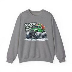 Sudadera unisex de cuello redondo Heavy Blend™ de StyleMZ - ROCKIN' THRU THE SNOW - StyleMZ 