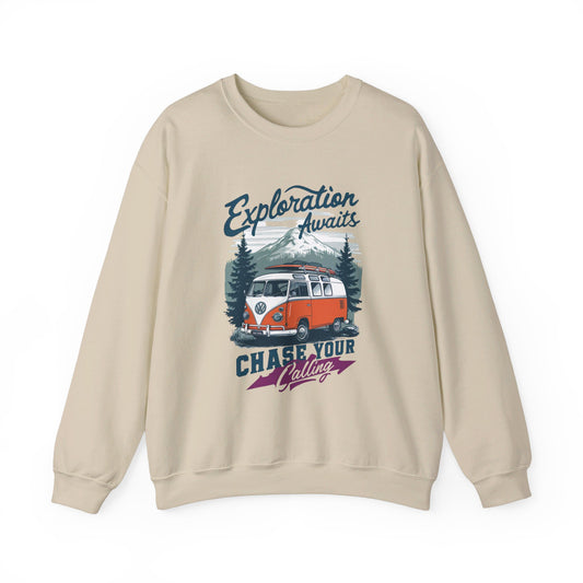 Korea - Exploration Awaits Unisex Heavy Blend™ Crewneck Sweatshirt - StyleMZ - Stylemz