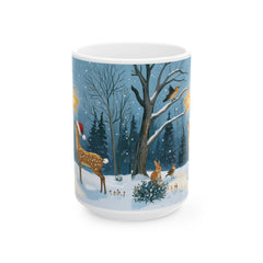 StyleMZ - Taza de cerámica con el mensaje "Serene Winter" (11 oz, 15 oz) - StyleMZ 