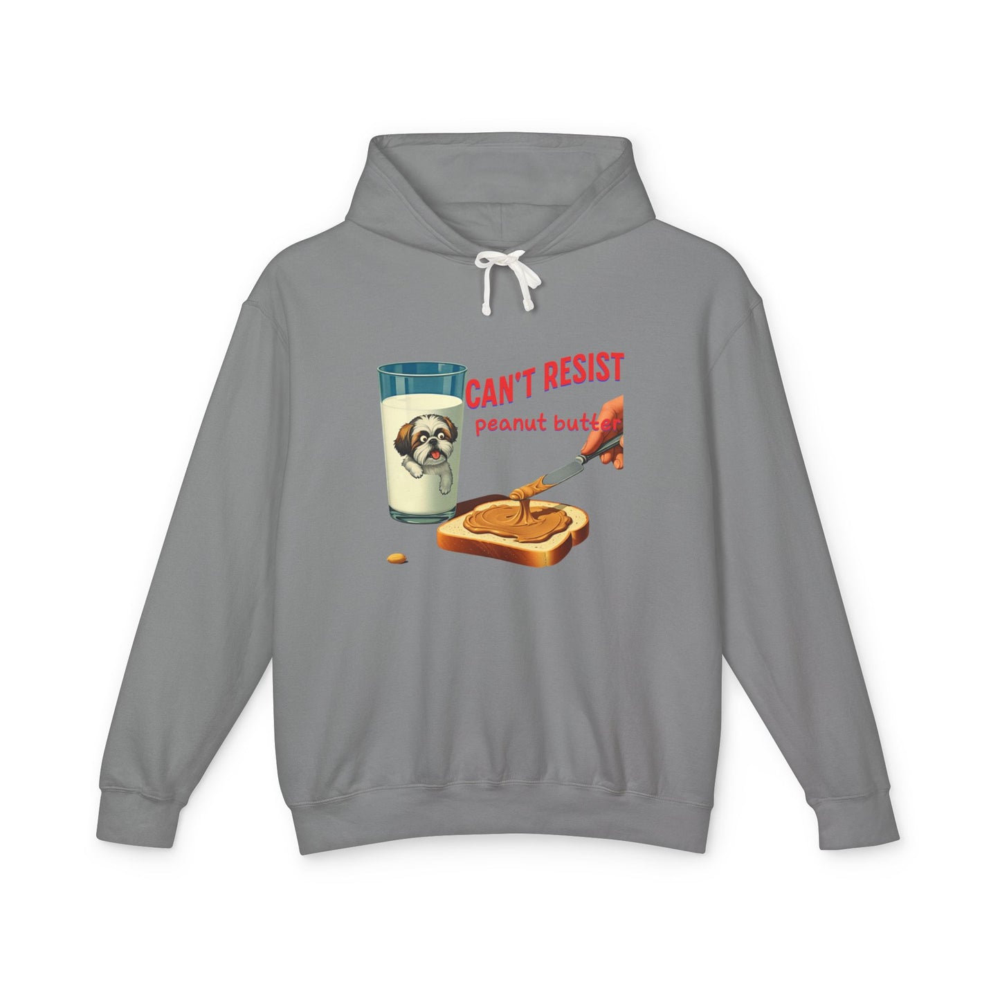 Can't resist peanut butter Unisex Lightweight Hooded Sweatshirt - Korea - StyleMZ - Stylemz