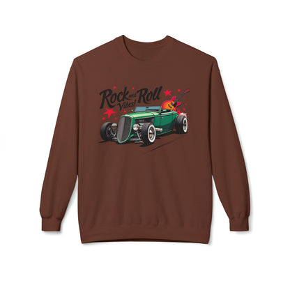 Rock & Roll Vibes Unisex Midweight Softstyle Fleece Crewneck Sweatshirt - StyleMZ