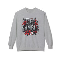 Korea -  Life is a gamble Unisex Midweight Softstyle Fleece Crewneck Sweatshirt  - StyleMZ