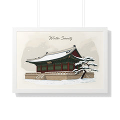 Korea -  Winter Serenity Framed Horizontal Poster  - StyleMZ