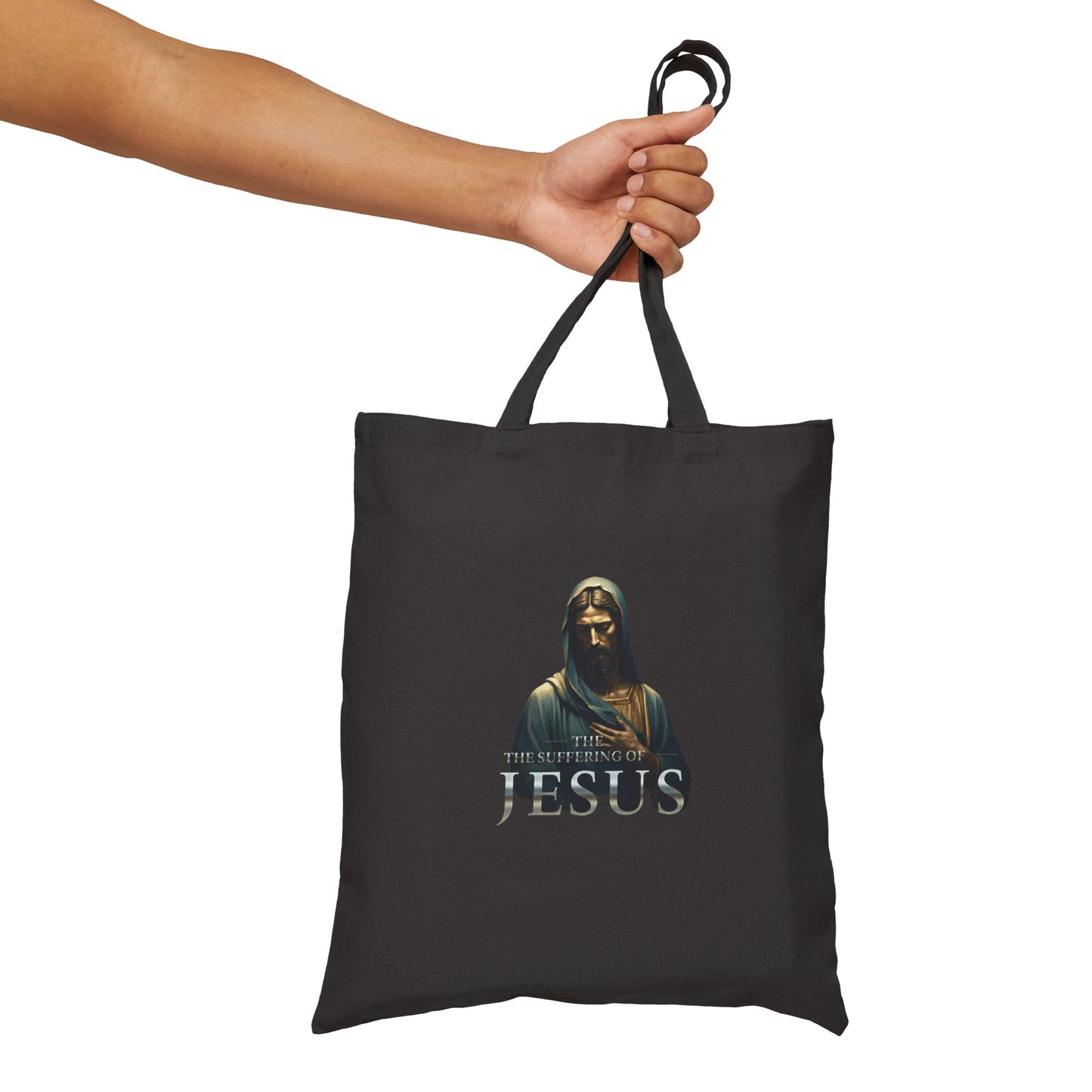 The Suffering of Jesus Cotton Canvas Tote Bag - StyleMZ