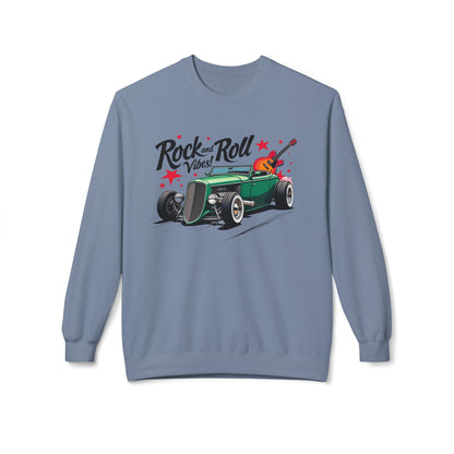 Rock & Roll Vibes Unisex Midweight Softstyle Fleece Crewneck Sweatshirt - StyleMZ