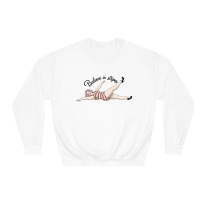 Balance in Stripes Unisex DryBlend® Crewneck Sweatshirt  - Korea  - StyleMZ