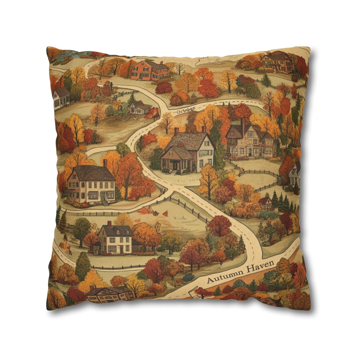 Map of Memories Spun Polyester Square Pillowcase - StyleMZ