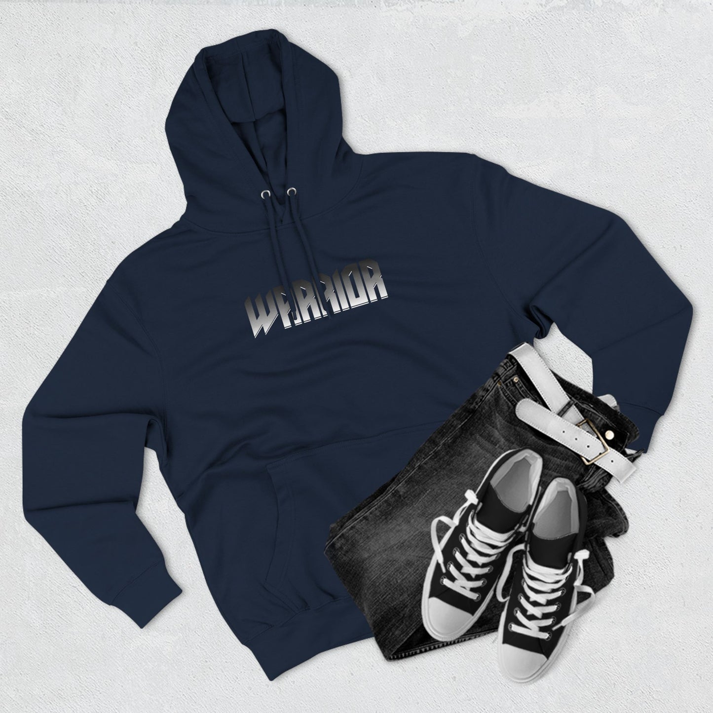 Full metal warrior Three-Panel Fleece Hoodie - StyleMZ