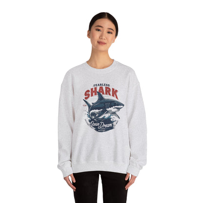 Fearless shark Unisex Heavy Blend™ Crewneck Sweatshirt - StyleMZ