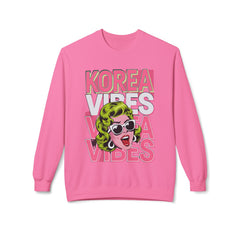 Korea -  Korea Vibes Unisex Midweight Softstyle Fleece Crewneck Sweatshirt  - StyleMZ