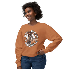 Wild West Cowgirls Unisex Lightweight Crewneck Sweatshirt  - StyleMZ