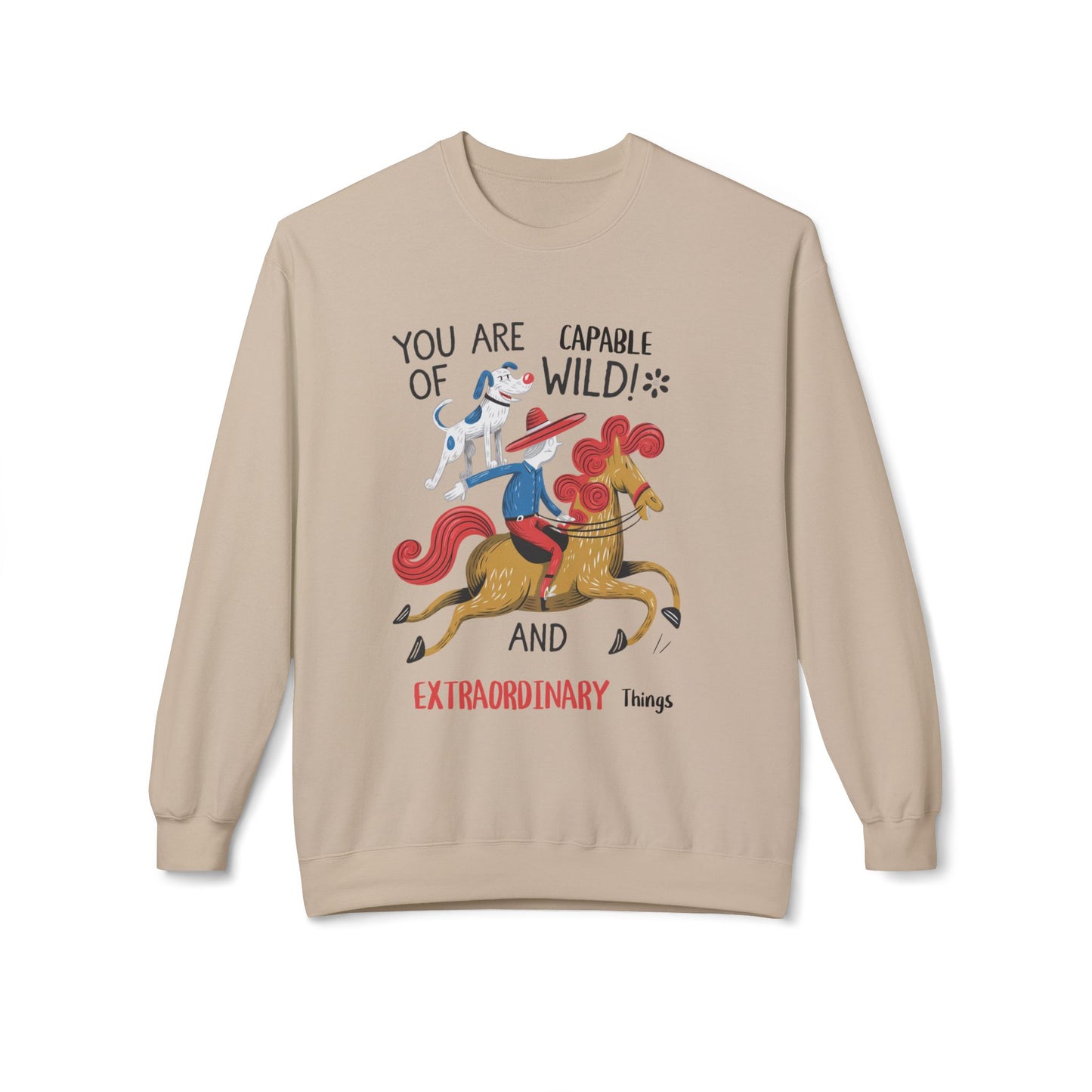 Korea -  You are capable of wild and extraordinary things. Unisex Midweight Softstyle Fleece Crewneck Sweatshirt  - StyleMZ