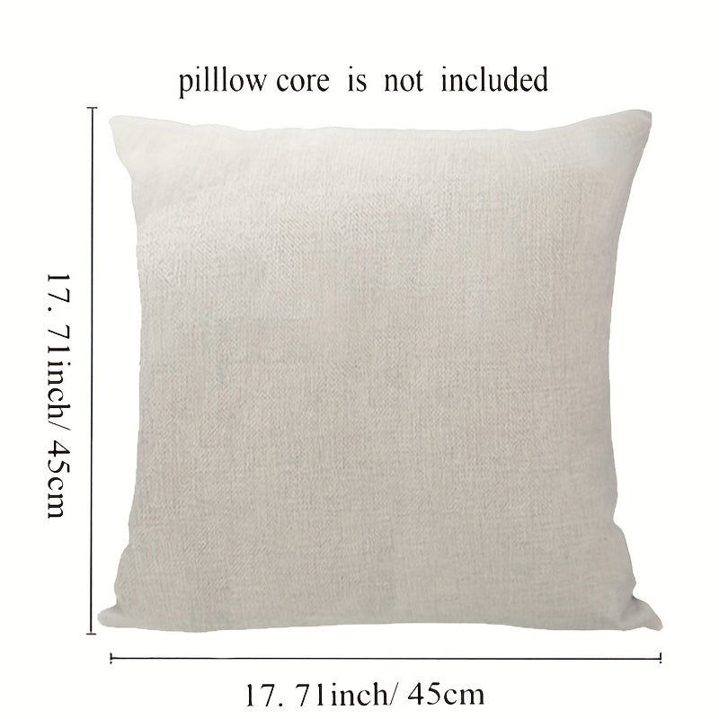 Set of 6 White Linen Throw Pillow Covers 45x45cm Style Upgrade