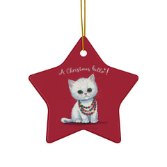 StyleMZ -  A Christmas hello Ceramic Ornaments, 2-Side Print, (1pc, 3pcs, 5pcs, 10pcs)  - StyleMZ