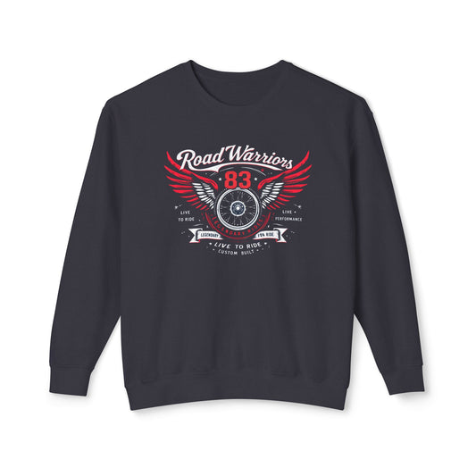 Road Warriors Unisex Lightweight Crewneck Sweatshirt - StyleMZ - Stylemz