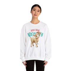 StyleMZ - Sudadera unisex de cuello redondo de mezcla pesada I'm a baby lamb - StyleMZ 