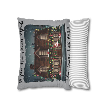 Ah yes, the classic typical Christmas look again Spun Polyester Square Pillowcase - StyleMZ