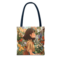 Korea -  Girl and Flower Shop Tote Bag (AOP)  - StyleMZ