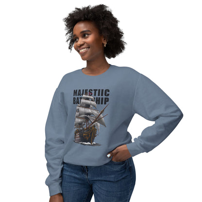 Battleship Unisex Lightweight Crewneck Sweatshirt - Korea - StyleMZ - Stylemz