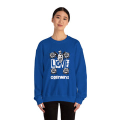 Corea - Sudadera unisex con cuello redondo y mezcla pesada Love openmind - StyleMZ 