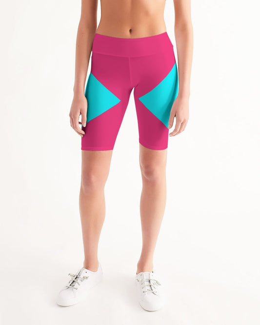 Perennial Fuchsia Women's Mid-Rise Bike Shorts for Comfort