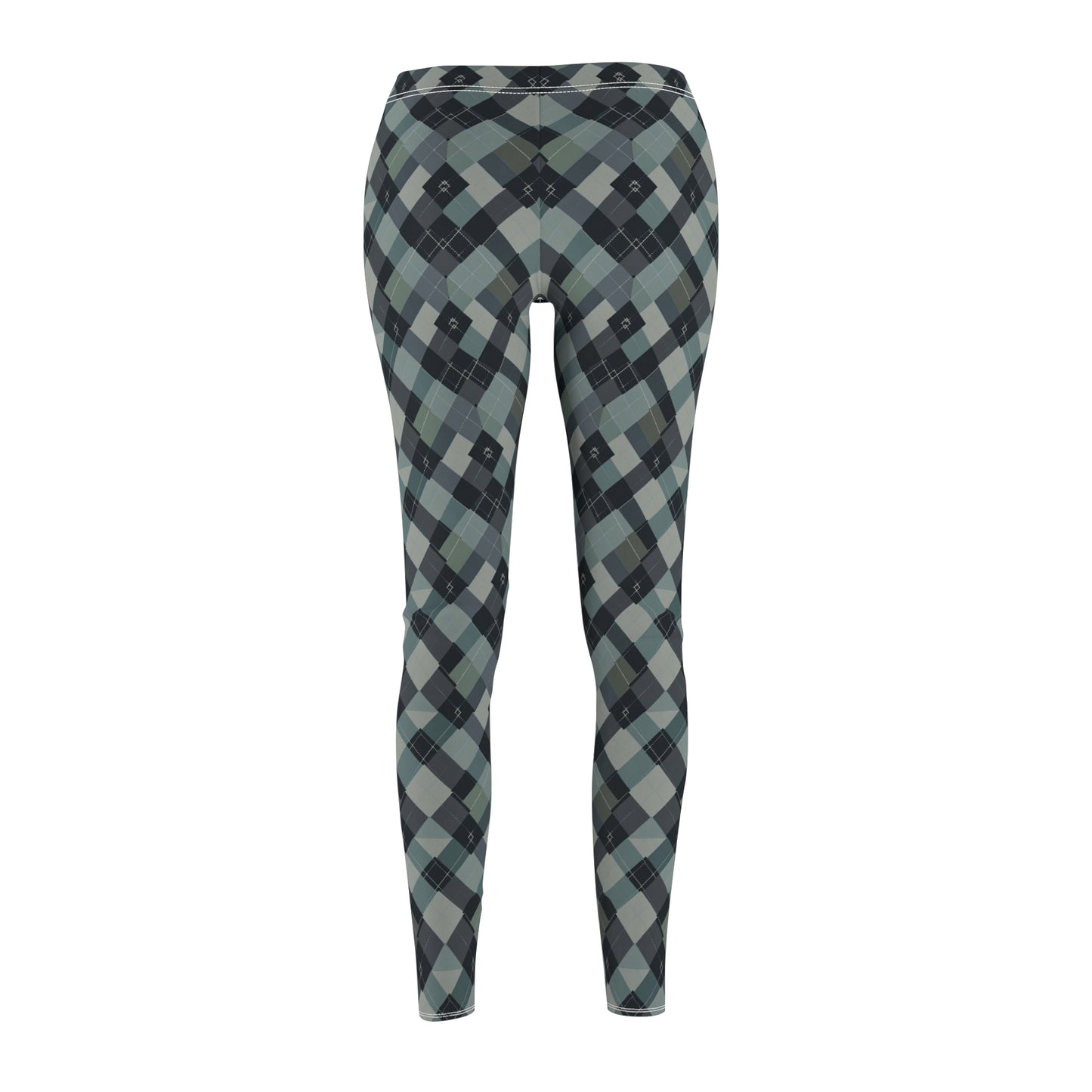 Midnight Plaid Women's Cut & Sew Casual Leggings (AOP) - StyleMZ