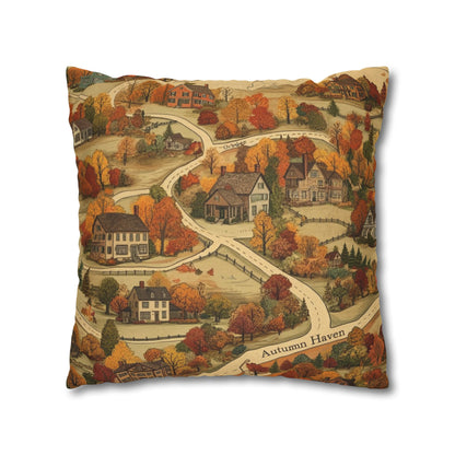 Map of Memories Spun Polyester Square Pillowcase - StyleMZ