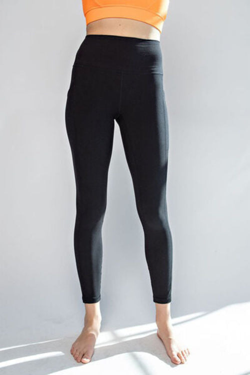 Faith Apparel High Waist Wide Waistband Leggings for Comfort