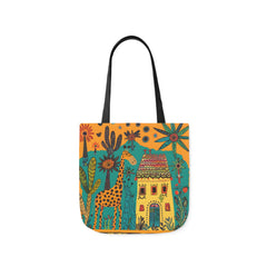 Korea -  The giraffe that lives in my house Canvas Tote Bag, 5-Color Straps  - StyleMZ