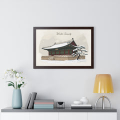 Korea -  Winter Serenity Framed Horizontal Poster  - StyleMZ