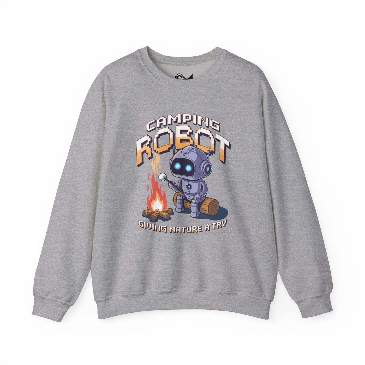 Camping robot Unisex Heavy Blend™ Crewneck Sweatshirt - StyleMZ