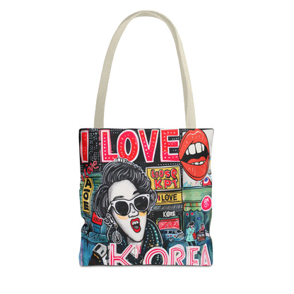 I love Korea Tote Bag (AOP) - StyleMZ