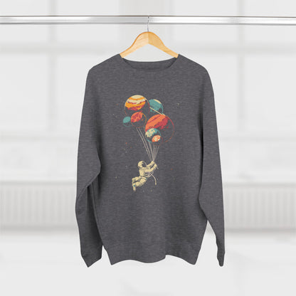 Korea -  Astronaut and balloon at a Time Unisex Crewneck Sweatshirt  - StyleMZ