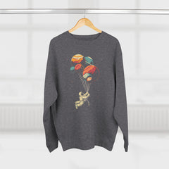 Sudadera unisex con cuello redondo y astronauta y globo a la vez - StyleMZ 