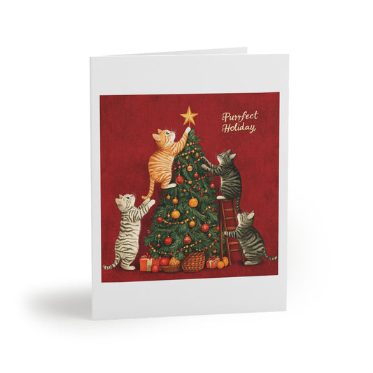 Purrfect holiday Greeting cards (8, 16, and 24 pcs)  - StyleMZ