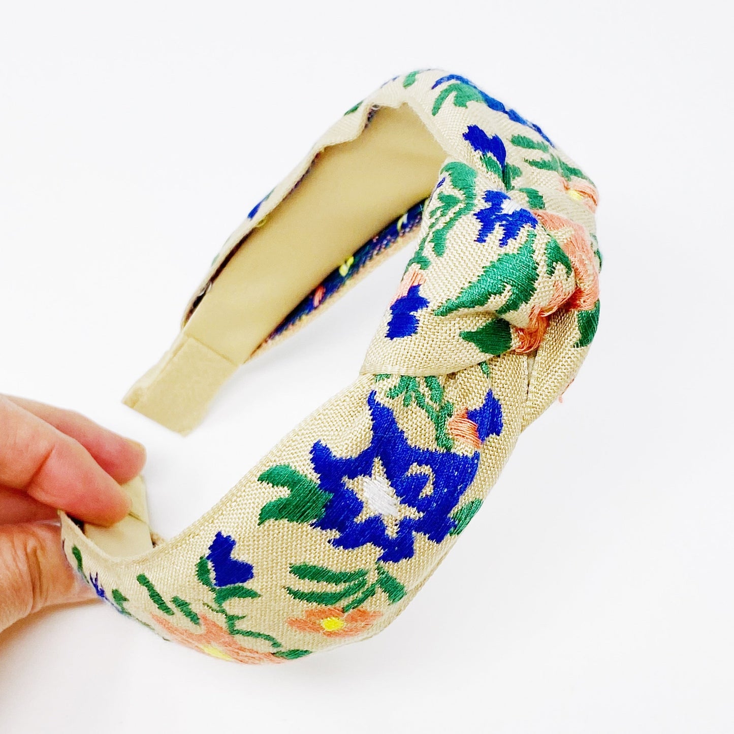 French Floral Embroidered Headband for Stylish Comfort