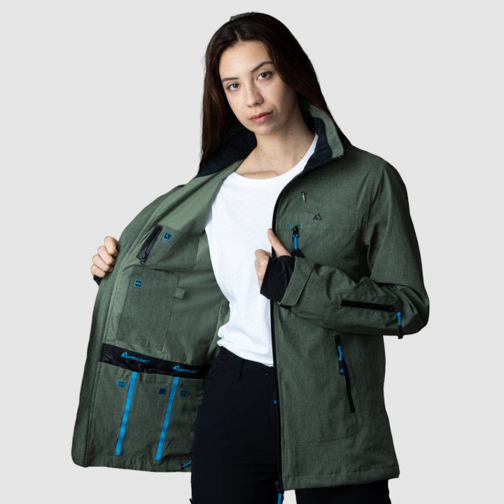 Adventure 2.0 - Women Olive Green Waterproof Jacket