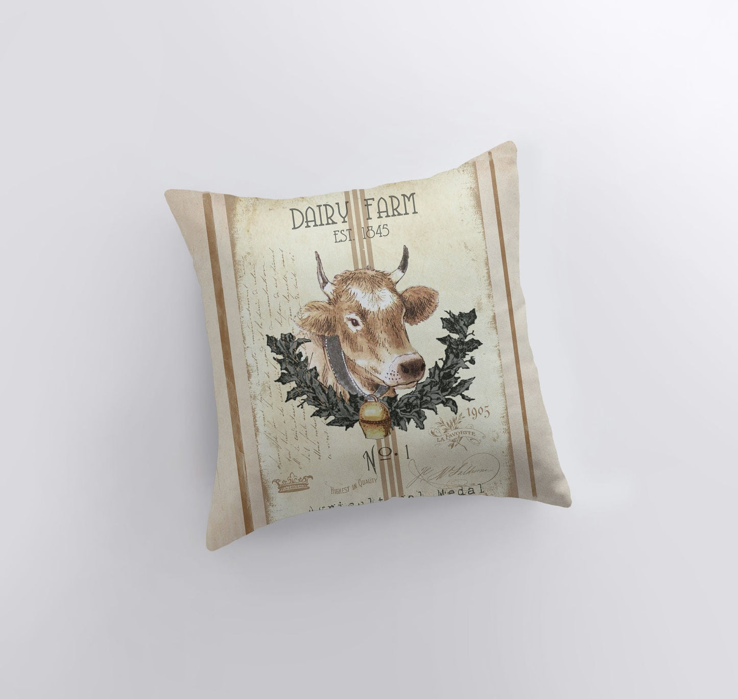 Dairy Farm Cow Vintage Pillow Cover | Cozy Farmhouse Decor