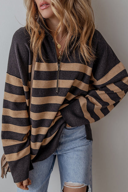 Adeline Stripe Oversized Sweater for Chic Cozy Style