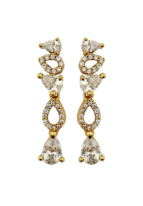 Florence Earrings - 18K Gold-Plated with Zirconia Stones