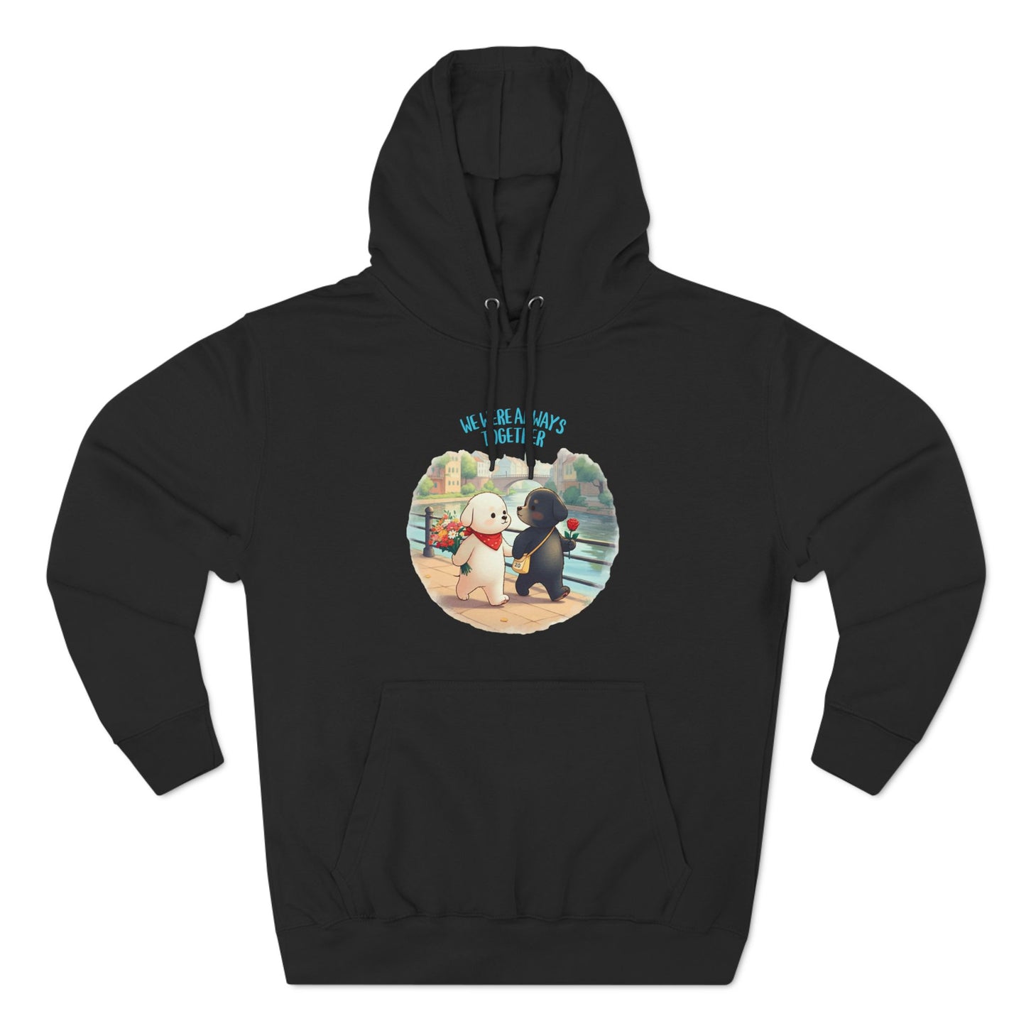 Korea - Always together Three-Panel Fleece Hoodie - StyleMZ - Stylemz