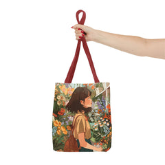 Korea -  Girl and Flower Shop Tote Bag (AOP)  - StyleMZ