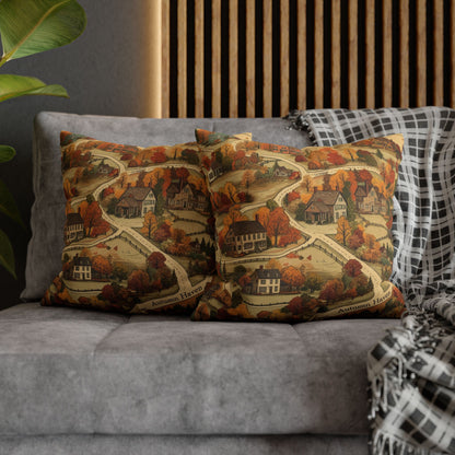 Map of Memories Spun Polyester Square Pillowcase - StyleMZ