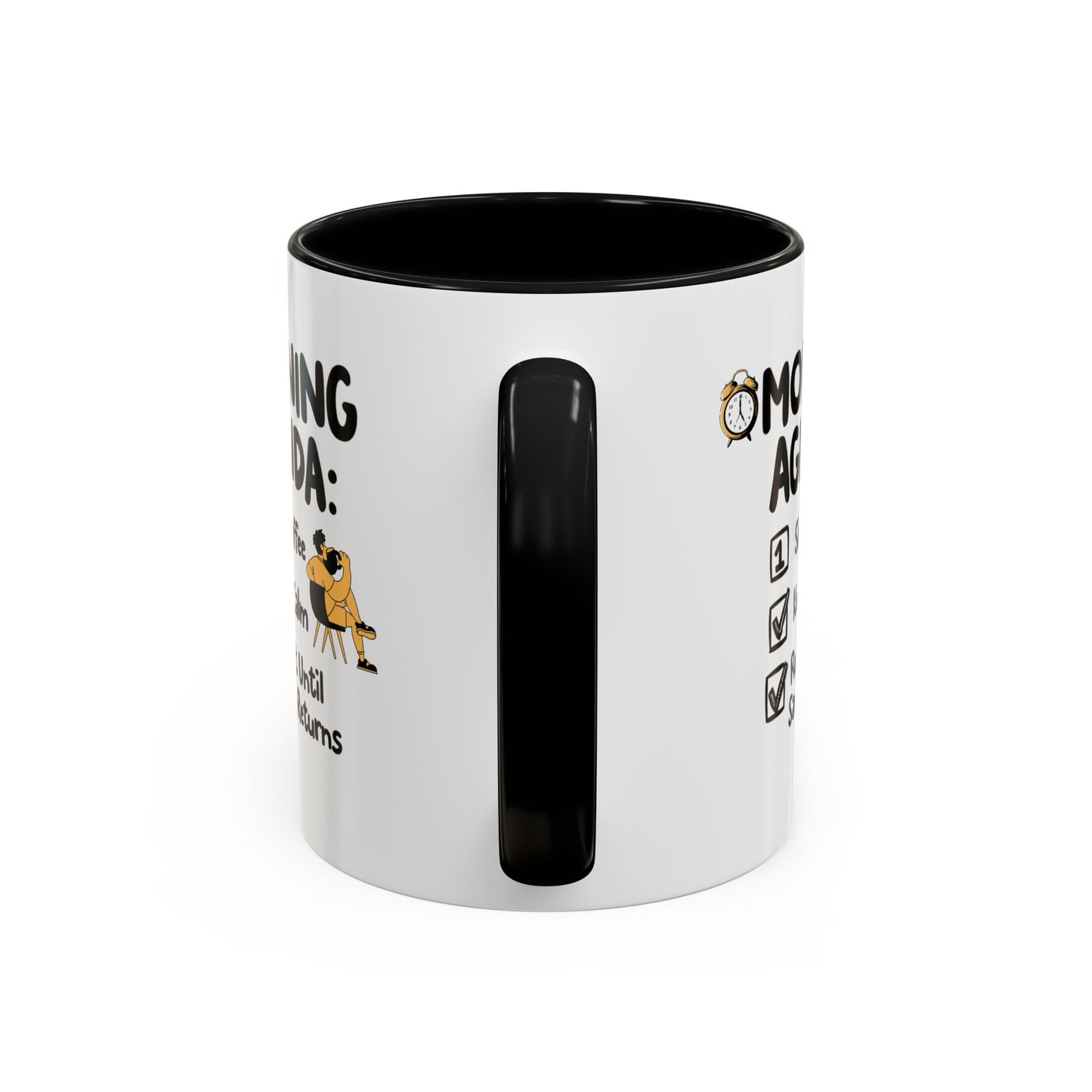 Morning Agenda Accent Coffee Mug (11, 15oz) - StyleMZ