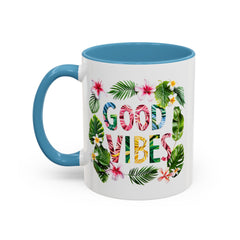 Taza de café con acento de buenas vibraciones de Corea (11 oz y 15 oz) - StyleMZ 