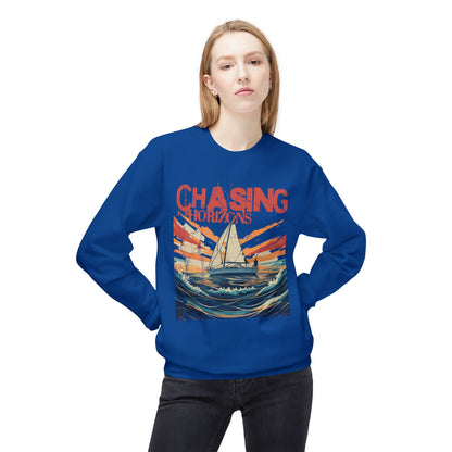 Chasing Horizons Unisex Midweight Softstyle Fleece Crewneck Sweatshirt  - StyleMZ