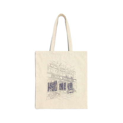 Seoul Bookstore Cotton Canvas Tote Bag - StyleMZ