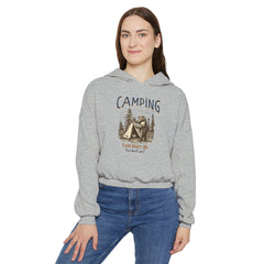 Korea -  Camping, even bears do Women's Cinched Bottom Hoodie  - StyleMZ