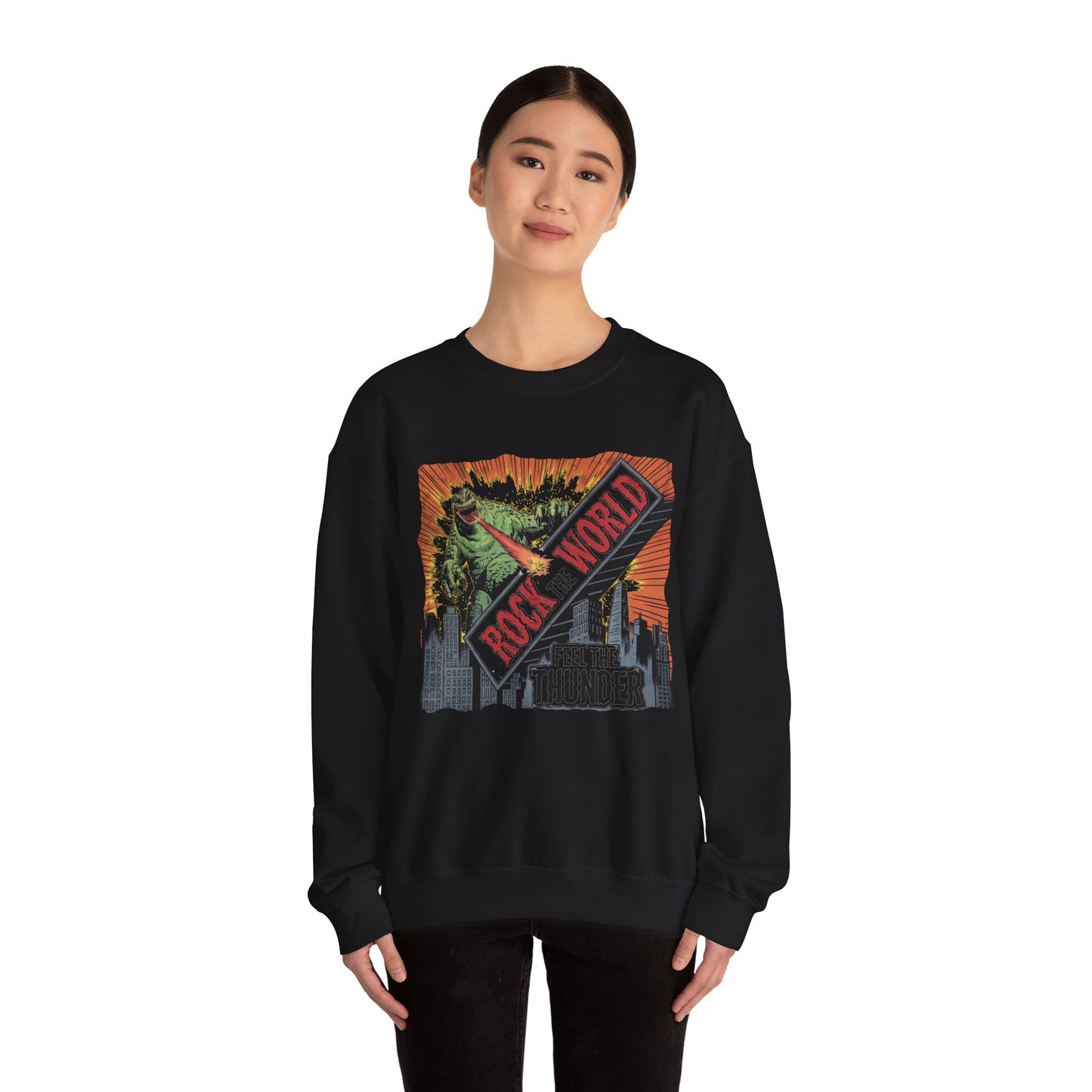 Rock the world Unisex Heavy Blend™ Crewneck Sweatshirt - StyleMZ