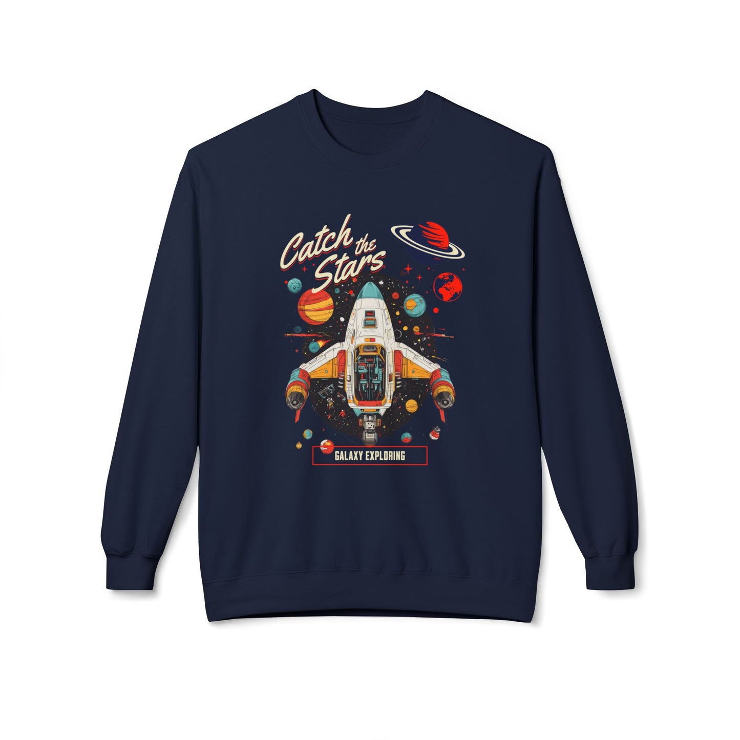 StyleMZ -  Catch the stars Unisex Midweight Softstyle Fleece Crewneck Sweatshirt  - StyleMZ